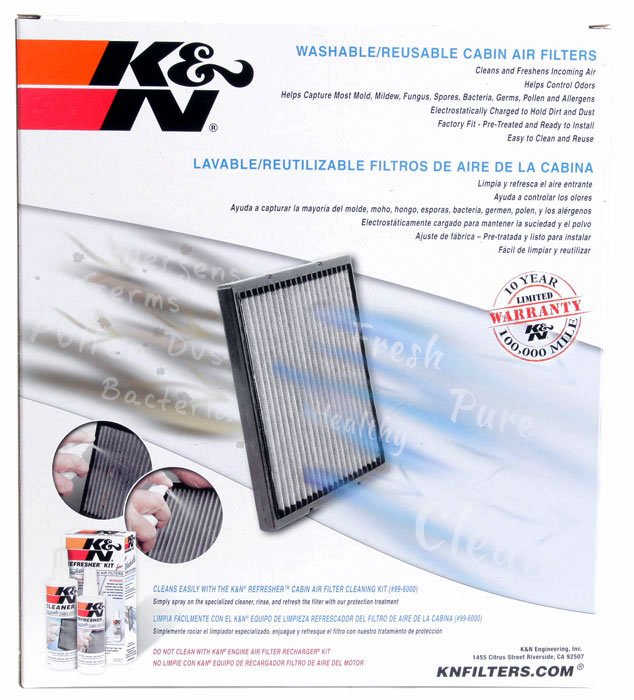 Воздушный фильтр салонный многоразовый K&N VF3013 AUDI, VW, Seat