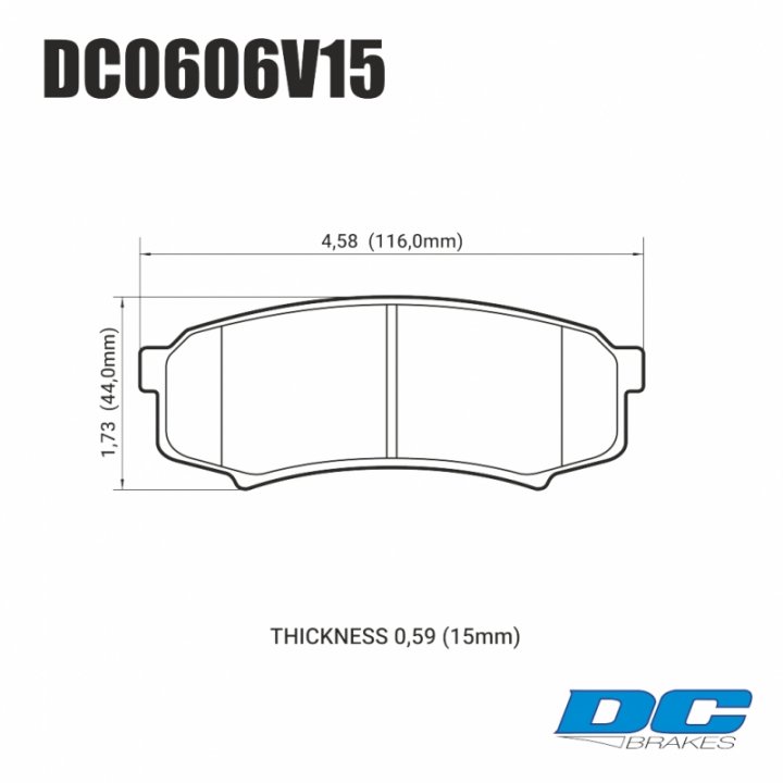 Колодки тормозные DC0606V15 DC Brakes Street HD, задние LEXUS GX460, GX470; TOYOTA PRADO 150/120