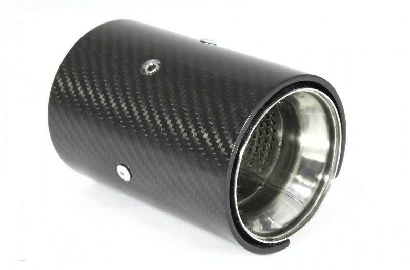 Насадка на глушитель, дизайн M Performance, карбон, D посадочный 62 мм / D наруж 90 мм крепеж винтом