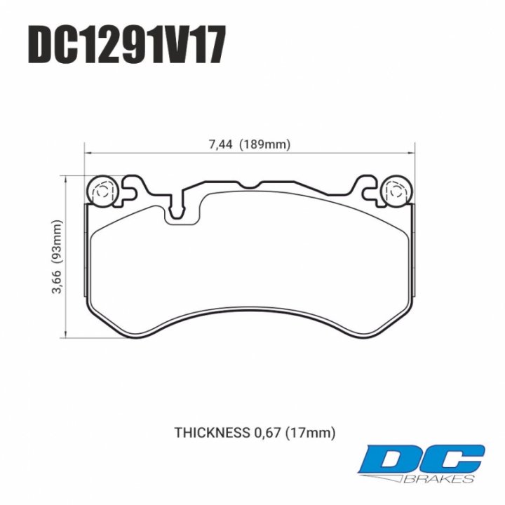 Колодки тормозные DC1291V17 DC brakes Street STR.S, перед. AUDI RS6 MK3 4F; RS7 4GA,