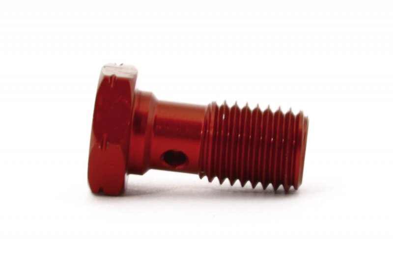 Болт (штуцер) для banjo M10x1.25 L=20mm алюминий КРАСНЫЙ, Goodridge 992-03-32D