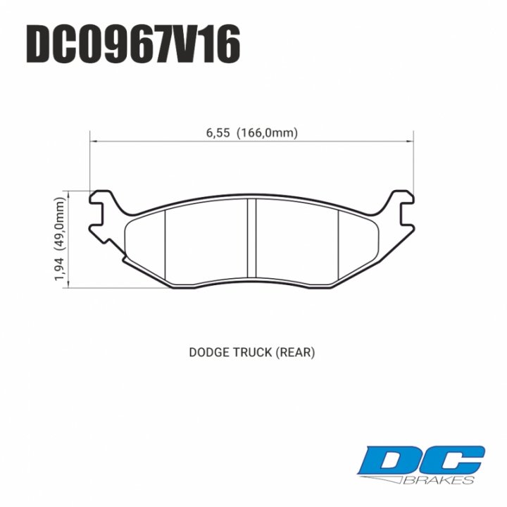 Колодки тормозные DC0967V15 DC Brakes Street HD, задн. DODGE RAM 1500, DURANGO