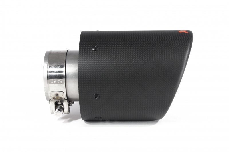 Насадка на глушитель, дизайн AKRAPOVIC карбон, D посадочный 63 мм / D наруж 114 мм AC163114