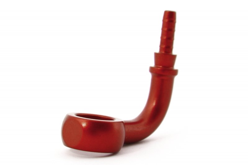 Фитинг banjo d10 mm, 90° D-03 алюминий КРАСНЫЙ, под опрессовку S5099-03DRD, Goodridge