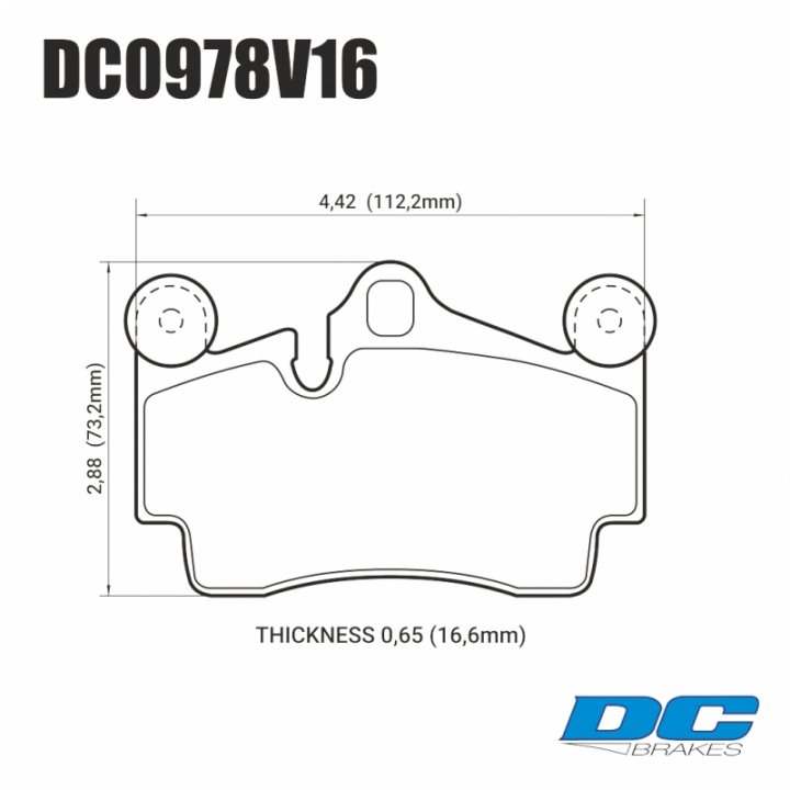 Колодки тормозные DC0978V16 DC brakes Street STR.S, задние PORSCHE Cayenne (955) / Audi Q7 / Touareg