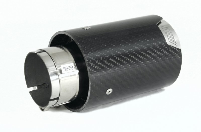 Насадка на глушитель, дизайн M-Style, карбон, D посадочный 57 мм / D наруж 90 мм, полированная сталь