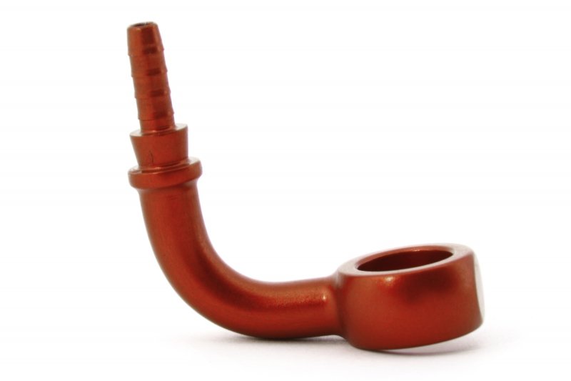Фитинг banjo d10 mm, 90° D-03 алюминий КРАСНЫЙ, под опрессовку S5099-03DRD, Goodridge