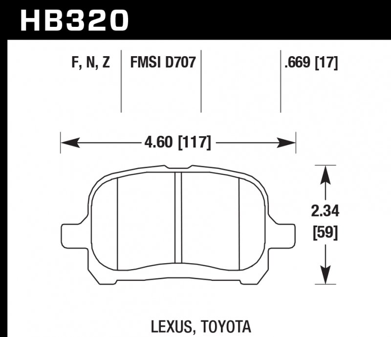 Колодки тормозные HB320Z.669 HAWK Perf. Ceramic
