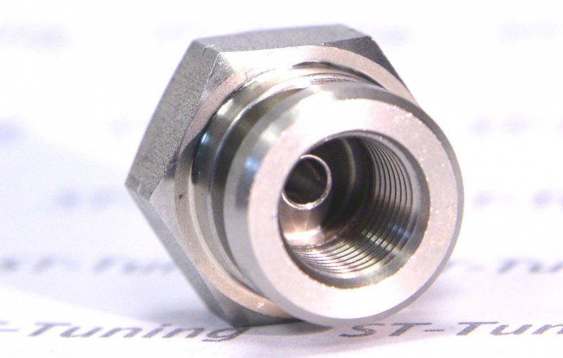Фитинг мама M10*1 под обратный конус, под ключ 19mm D-03 нерж. сталь, под опрессовку S759-03-31Z1