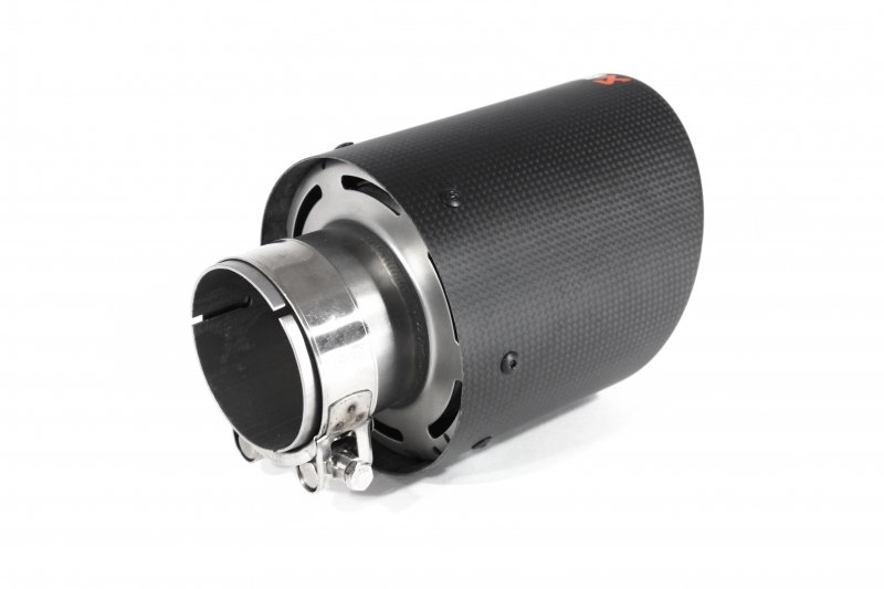 Насадка на глушитель, дизайн AKRAPOVIC карбон, D посадочный 63 мм / D наруж 114 мм AC163114