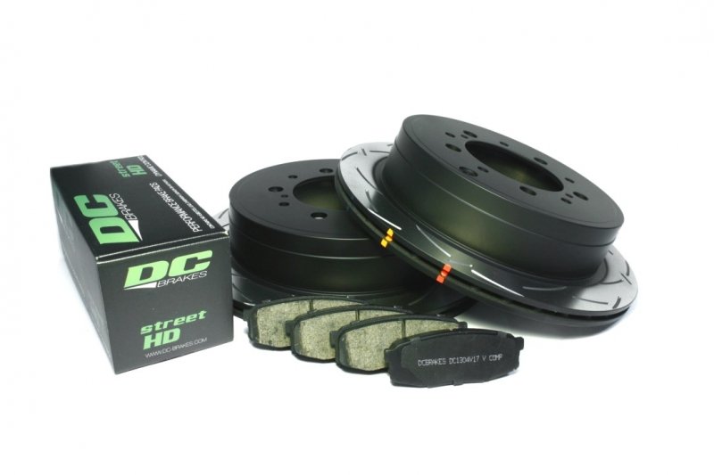 КОМПЛЕКТ ЗАДНИЙ:Тормозные диски DBA 42723S T3+колодки DC brakes sHD Toyota  LC 200, Lexus LX570,450D