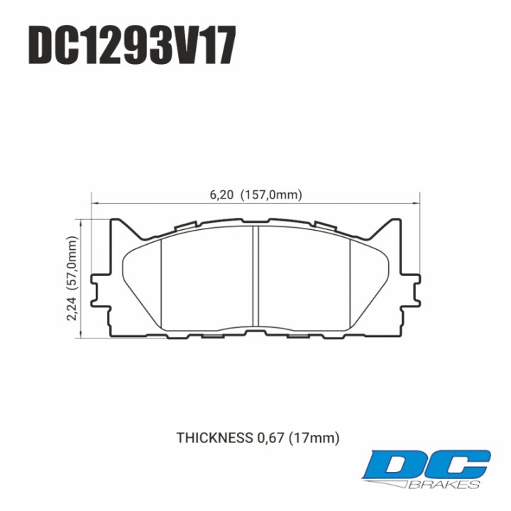 Колодки тормозные DC1293V17 DC brakes Street STR.S, передние TOYOTA CAMRY 2007->
