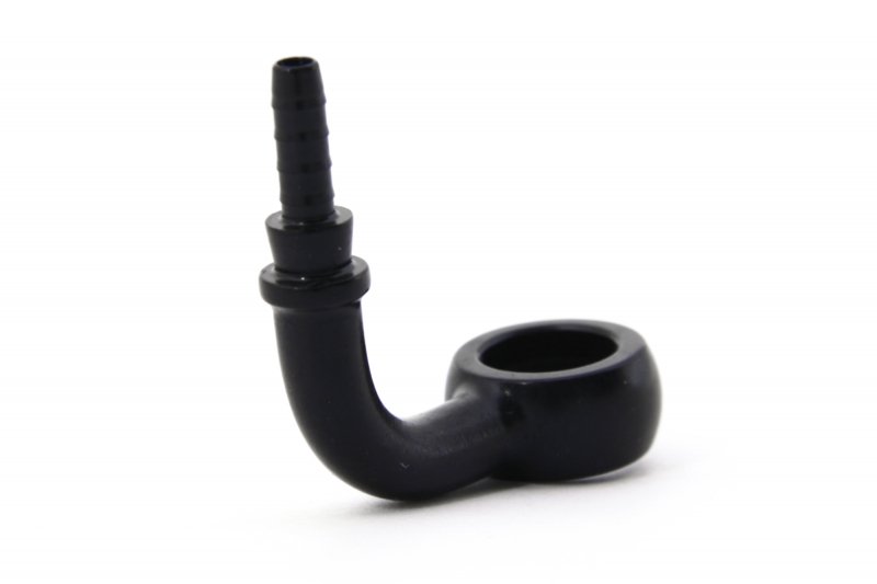 Фитинг banjo d10 mm, 90° D-03 алюминий ЧЕРНЫЙ, под опрессовку S5099-03DBK, Goodridge