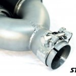 Насадка на глушитель, двойная, AKRAPOVIC карбон, D посадочный 51 мм / наруж 90 мм, ПРАВ. AC25190R