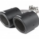 Насадка на глушитель, двойная, AKRAPOVIC style карбон, D посадочный 63 мм / наруж 101 мм, ПРАВ.