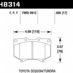 Колодки тормозные HB314P.665 HAWK SuperDuty
