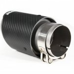 Насадка на глушитель, дизайн AKRAPOVIC EVO карбон, D посадочный 63 мм / D наруж 90 мм AC16390EV