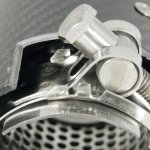 Насадка на глушитель, дизайн M-Style, карбон, D посадочный 63 мм / D наруж 90 мм, полированная сталь