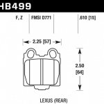 Колодки тормозные HB499F.610 HAWK HPS