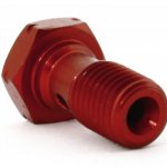 Болт (штуцер) для banjo M10x1.25 L=20mm алюминий КРАСНЫЙ, Goodridge 992-03-32D