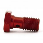 Болт (штуцер) для banjo M10x1.25 L=20mm алюминий КРАСНЫЙ, Goodridge 992-03-32D