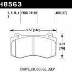 Колодки тормозные HB563N.656 HAWK HP Plus Jeep Cherokee SRT82006-2010