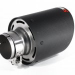Насадка на глушитель, дизайн AKRAPOVIC карбон, D посадочный 57 мм / D наруж 114 мм AC157114