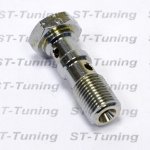 Болт (штуцер) двойной для banjo M10x1 L=30 mm хром, Goodridge 993-03-31CH