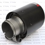 Насадка на глушитель, дизайн AKRAPOVIC карбон, D посадочный 63 мм / D наруж 101 мм AC163101
