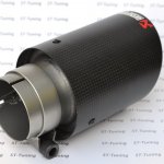Насадка на глушитель, дизайн AKRAPOVIC карбон, D посадочный 63 мм / D наруж 90 мм AC16390