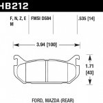Колодки тормозные HB212F.535 HAWK HPS