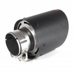 Насадка на глушитель, дизайн AKRAPOVIC карбон, D посадочный 63 мм / D наруж 114 мм AC163114