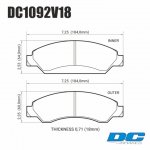 Колодки тормозные DC1092V18 DC brakes Street HD передние CADILLAC Escalade / Chevrolet Tahoe