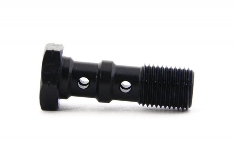 Болт (штуцер) двойной для banjo M10x1 L=30 mm алюминий ЧЕРНЫЙ, Goodridge 993-03-31DBK