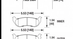 Колодки тормозные HB689F.550 HAWK HPS