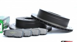 КОМПЛЕКТ ЗАДНИЙ: Тормозные диски DBA 2723ES T2+колодки HAWK LTS Toyota LC 200,Lexus LX570, LX450D