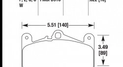 Колодки тормозные HB667F.622 HAWK HPS Porsche 911 (996) (997), Boxter