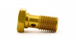 Болт (штуцер) для banjo M10x1.25 L=20mm алюминий ЗОЛОТО, Goodridge 992-03-32DGD
