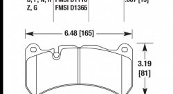 Колодки тормозные HB616Z.607 HAWK PC передние MERCEDES CLK (C209) 5.5 55 AMG