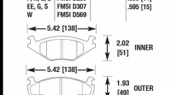 Колодки тормозные HB189N.595 HAWK HP Plus