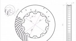 Ротор тормозного диска 355*32mm, DC Brakes DC35532-10D53AR, D крепеж, прав. (Brembo, JBT)