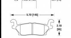 Колодки тормозные HB527Y.604 HAWK LTS задние  Hummer H3