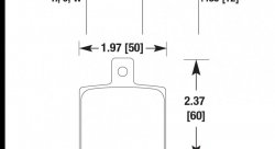Колодки тормозные HB584J.485 HAWK DR-97 Aerospace Single Dynalite .218 in. Hole 12 mm