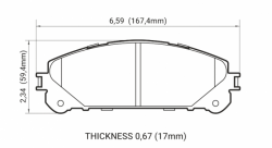Колодки тормозные HB783Y.692 HAWK LTS; перед RX350 2010-> ; HIGHLANDER 2010->