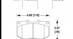 Колодки тормозные HB314F.665 HAWK HPS