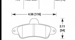 Колодки тормозные HB510Z.580 HAWK PC; 15mm