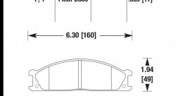 Колодки тормозные HB402Y.669 HAWK LTS