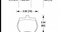 Колодки тормозные HB123E.535 HAWK Blue 9012 MGB 14 mm
