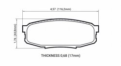 Колодки тормозные DC1304V17 DC brakes Street HD, задние LEXUS LX570, LX450D, TOYOTA LC200 Tundra