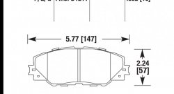 Колодки тормозные HB704G.692 HAWK DTC-60 перед RAV4 2006-2013